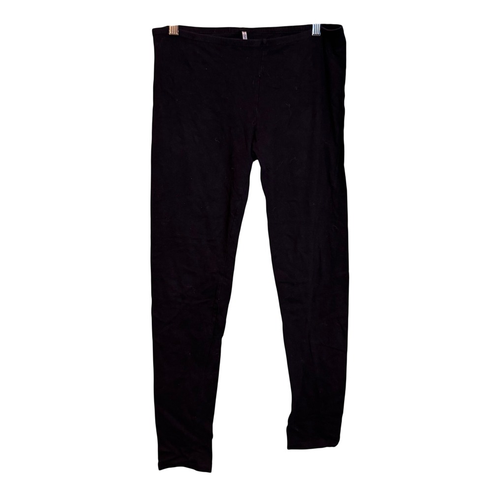 Basics Womens Black Moto Leggings Large Ankle Length